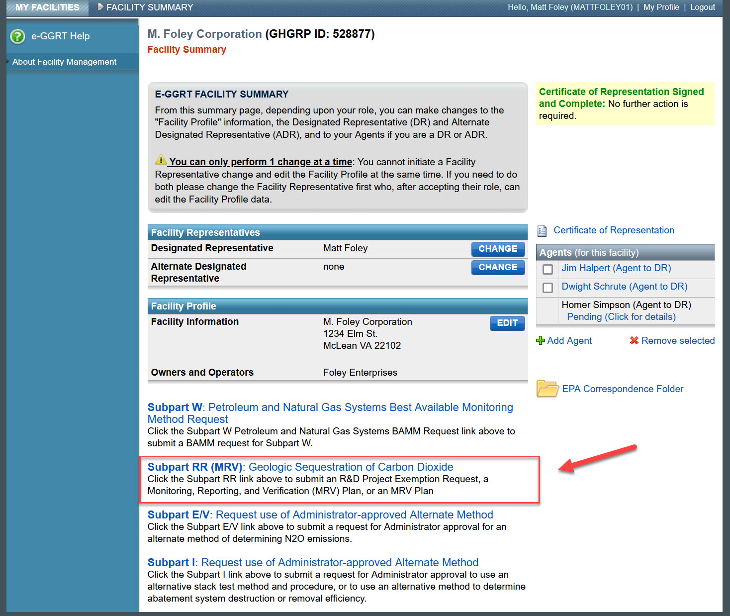 Image of Subpart RR: Geologic Sequestration of Carbon Dioxide page. 